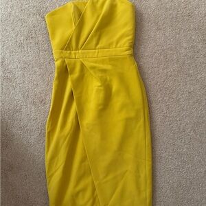 Strapless Yellow Dress